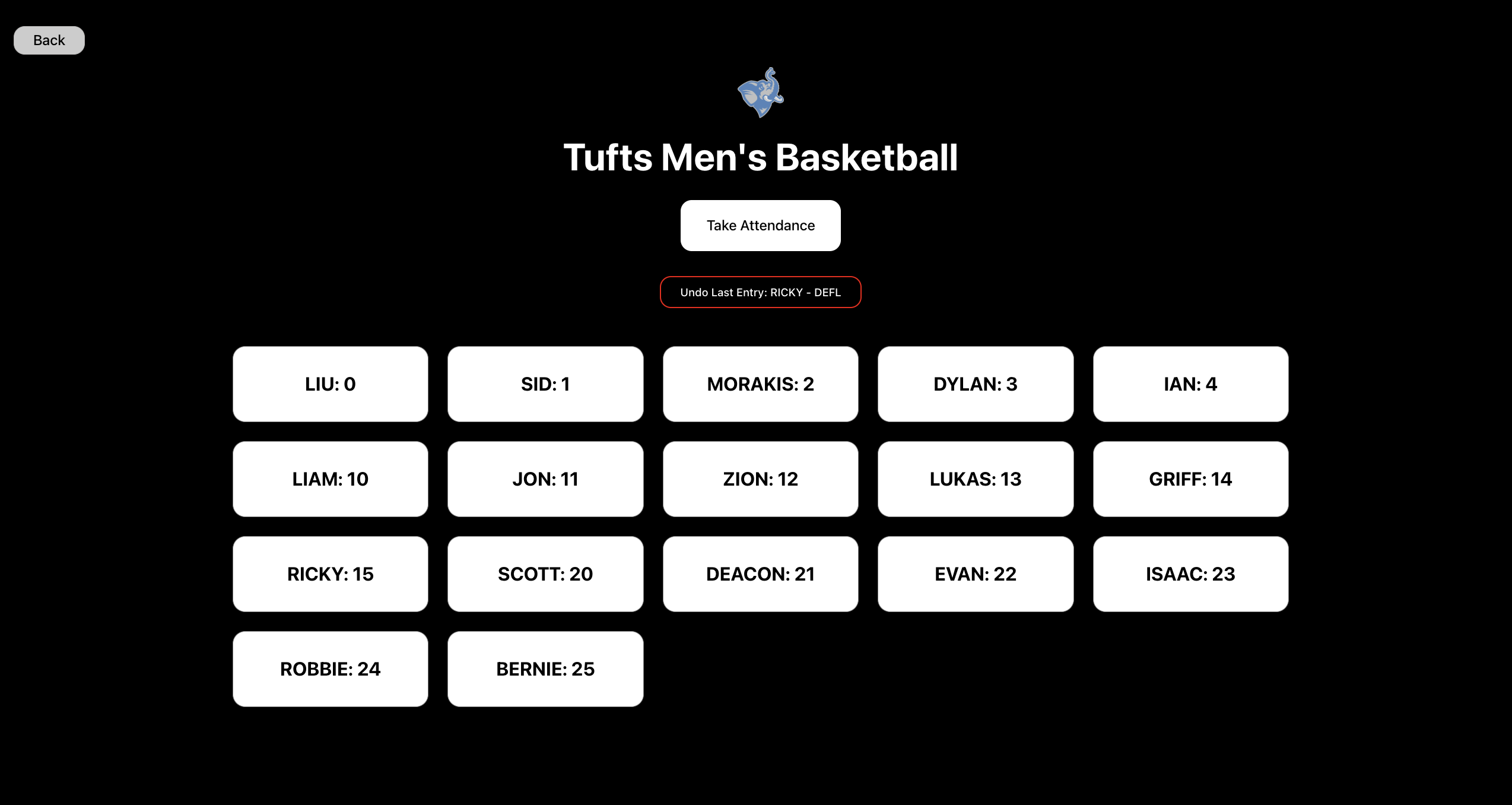 Tufts MBB In-Practice Stat Tracker